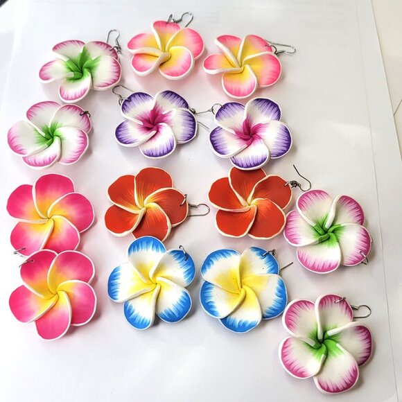 Colorful Floral Earrings Light Flower Earrings - Picture 6 of 7